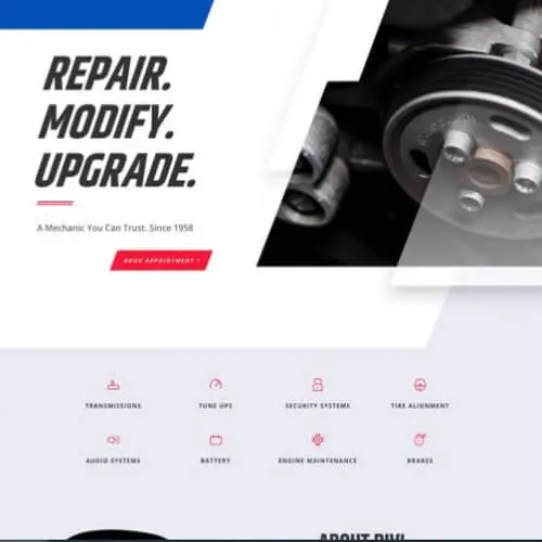 shablon layouts site car repair
