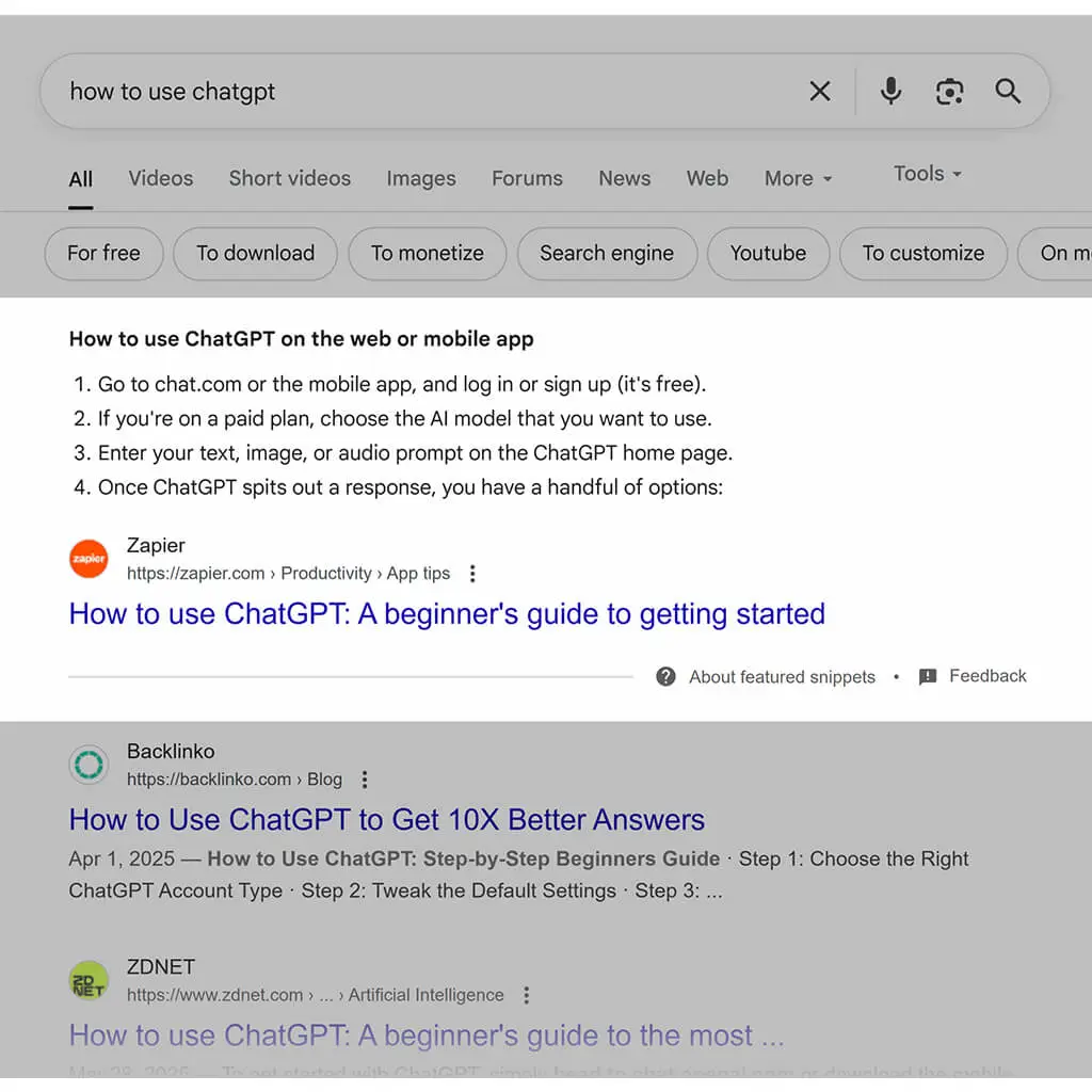 featured snippet optimization